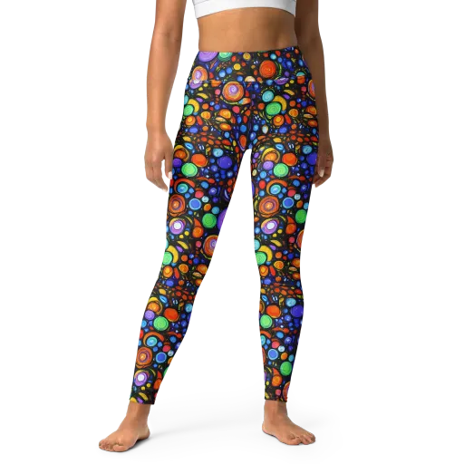 Psychedelic Constellation on a Yoga Leggings