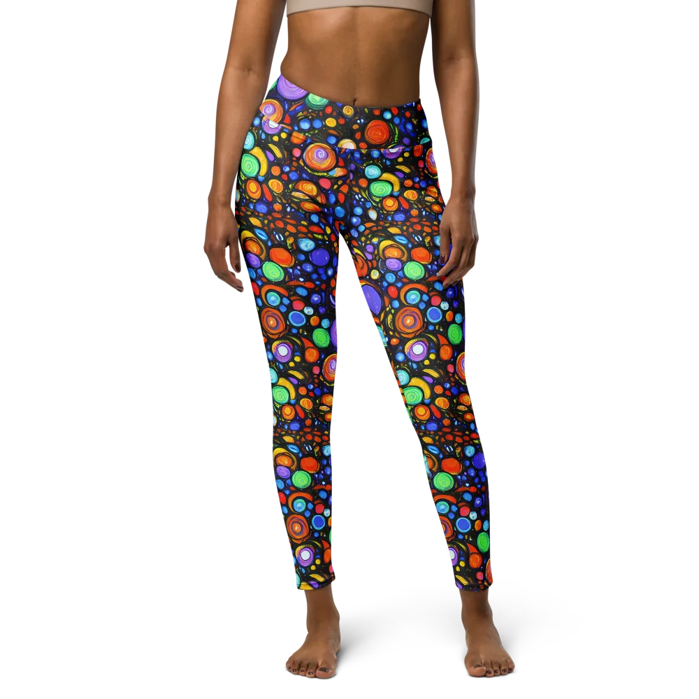 Psychedelic Constellation on Yoga Leggings — Front