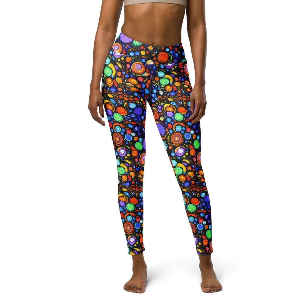 Psychedelic Constellation on Yoga Leggings — Front