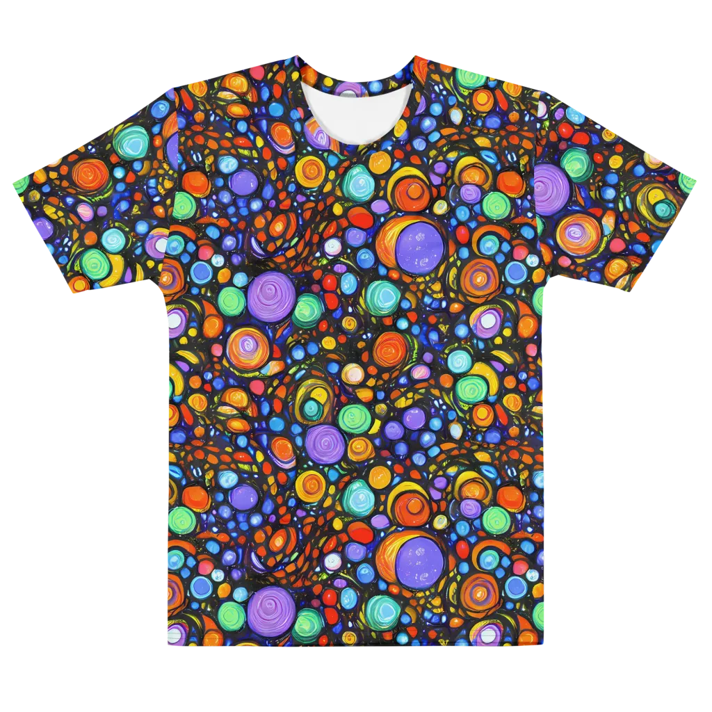 Psychedelic Constellation on Men's Cotton Crew Neck T-Shirt — Front