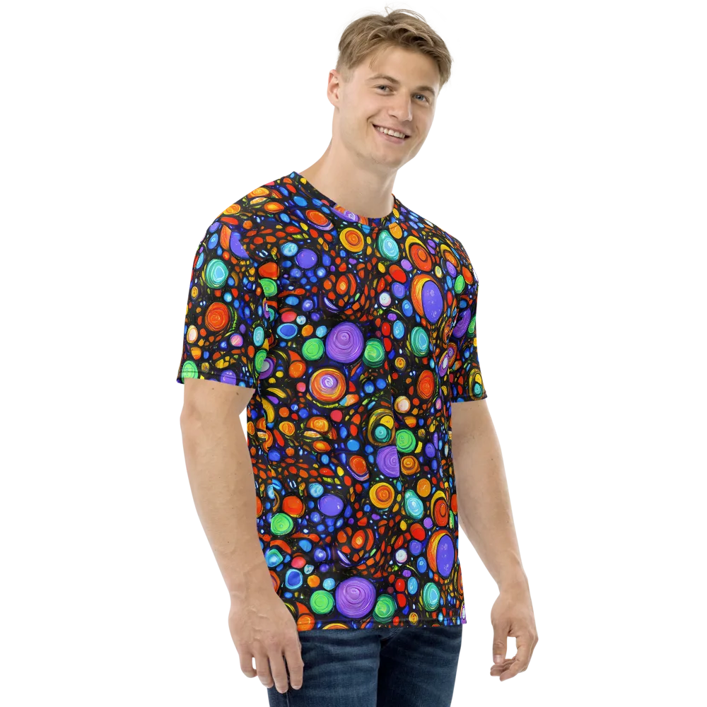 Psychedelic Constellation on Men's Crew Neck T-Shirt — Right