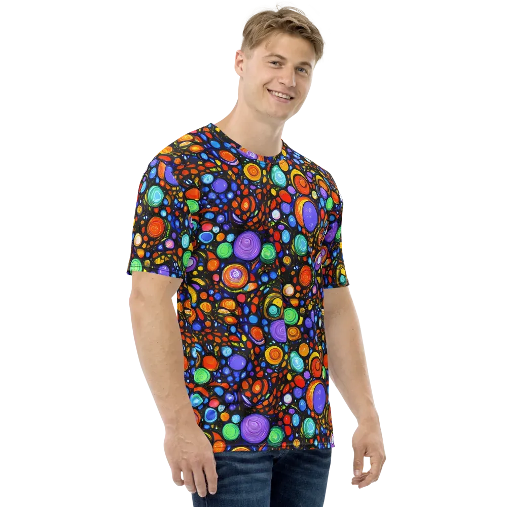 Psychedelic Constellation on Men's Crew Neck T-Shirt — Right