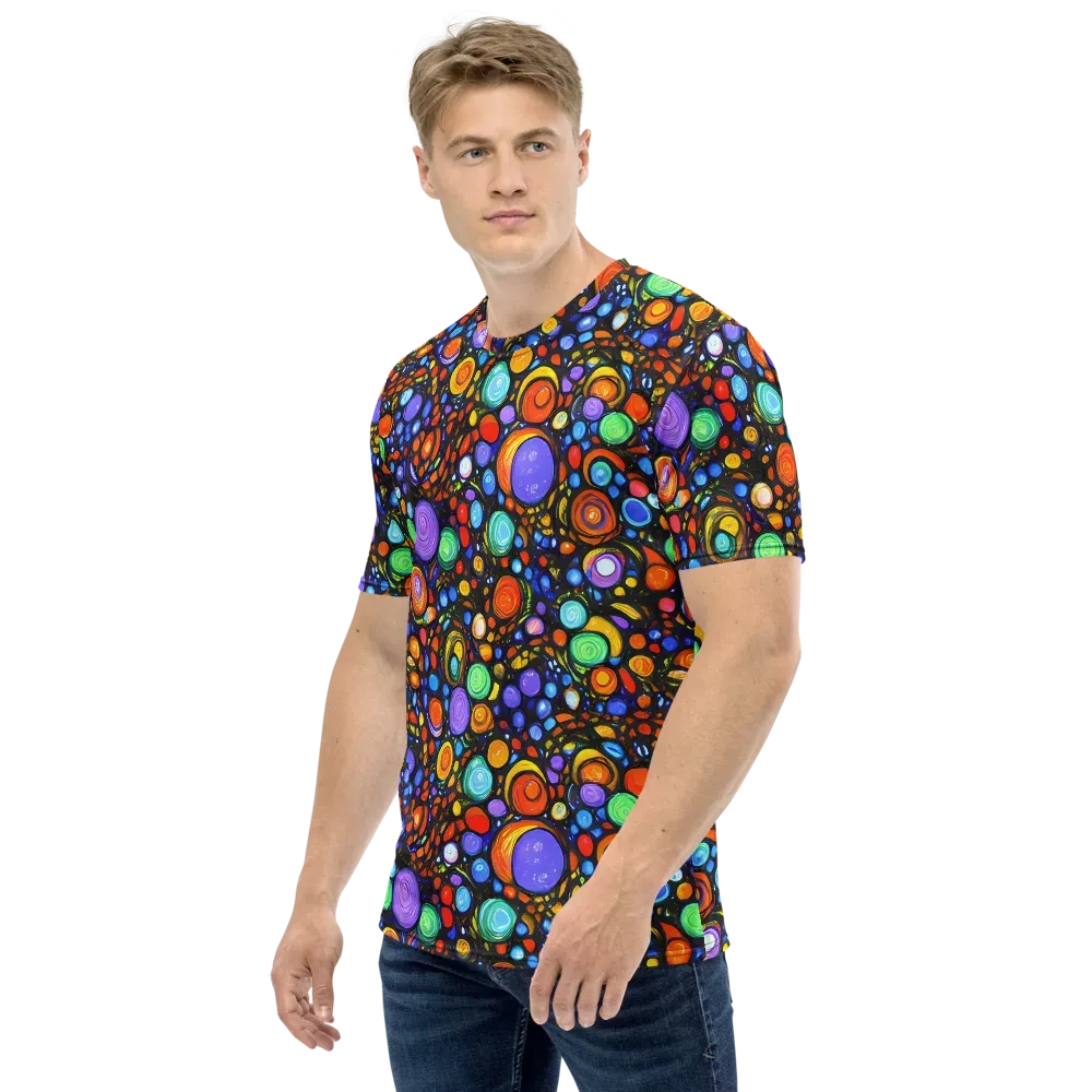 Psychedelic Constellation on Men's Crew Neck T-Shirt — Left