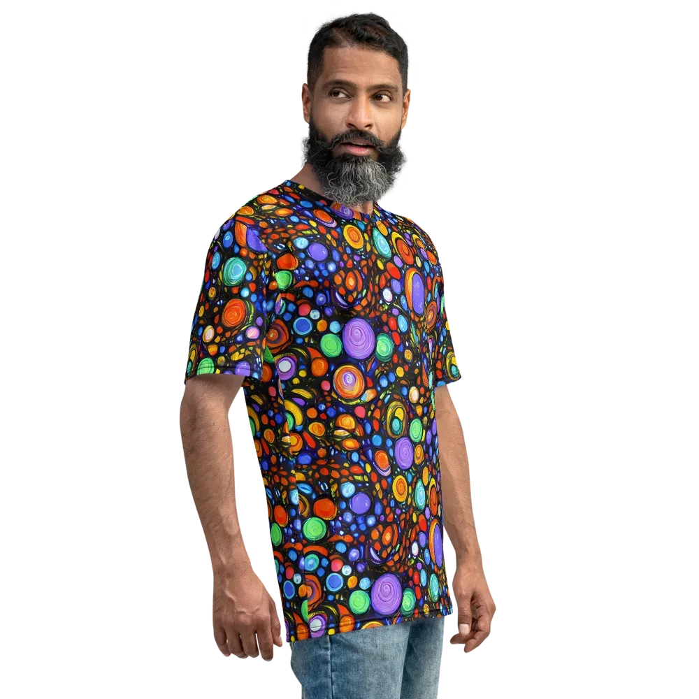 Psychedelic Constellation on Men's Crew Neck T-Shirt — Right