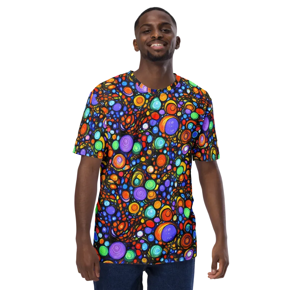 Psychedelic Constellation on Men's Crew Neck T-Shirt — Front