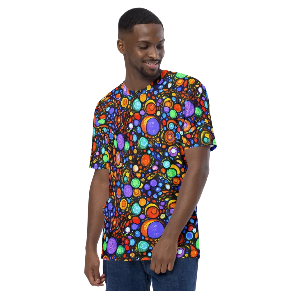 Psychedelic Constellation on Men's Crew Neck T-Shirt — Left