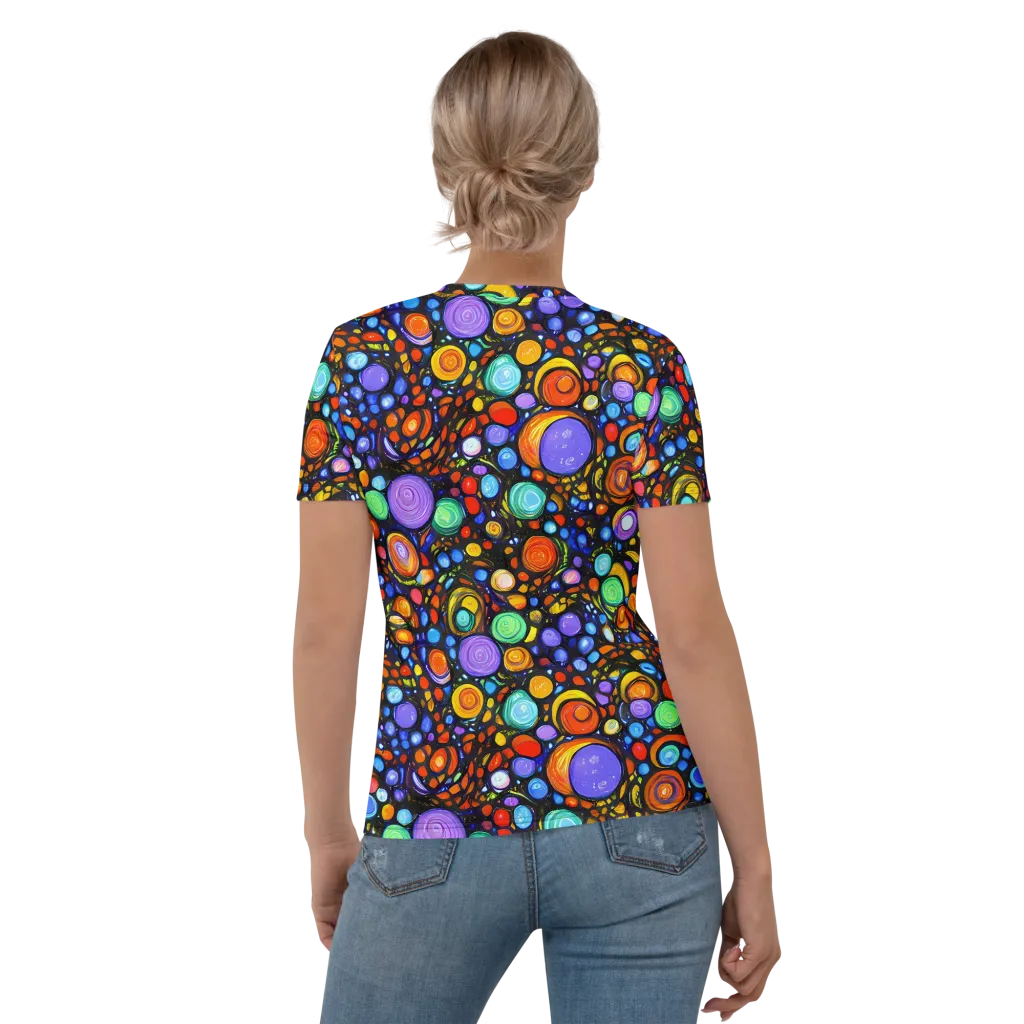 Psychedelic Constellation on Women's Crew Neck T-Shirt — Back