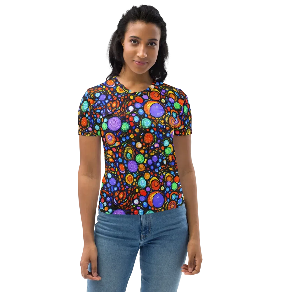 Psychedelic Constellation on Women's Crew Neck T-Shirt — Front