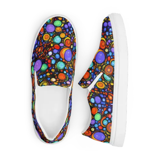 Psychedelic Constellation on a Men's Slip-On Canvas Shoes