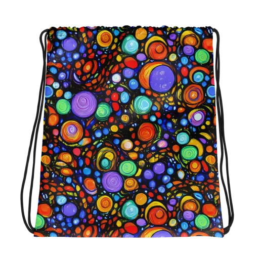 Psychedelic Constellation on a Drawstring Bag