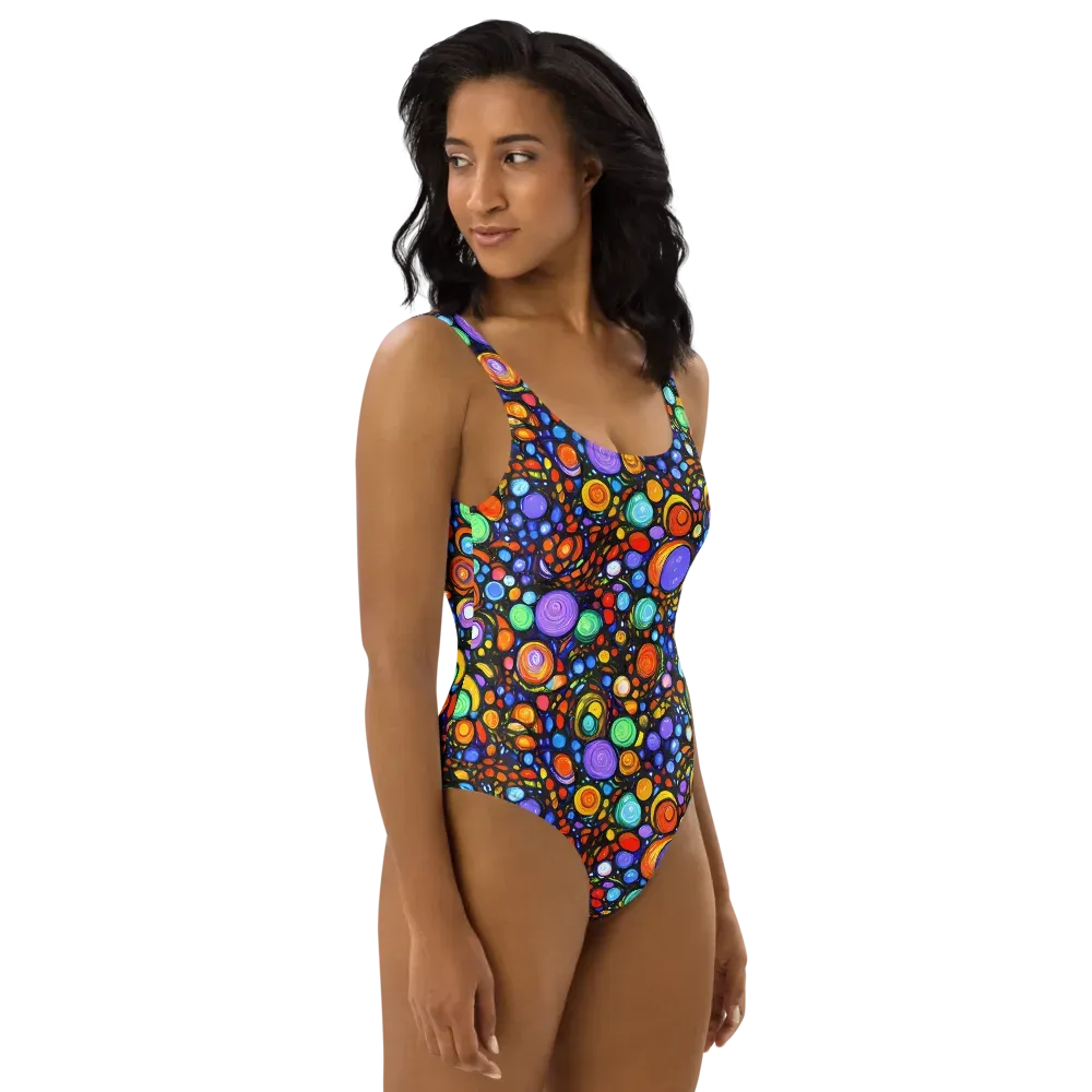 Psychedelic Constellation on One-Piece Swimsuit — Right