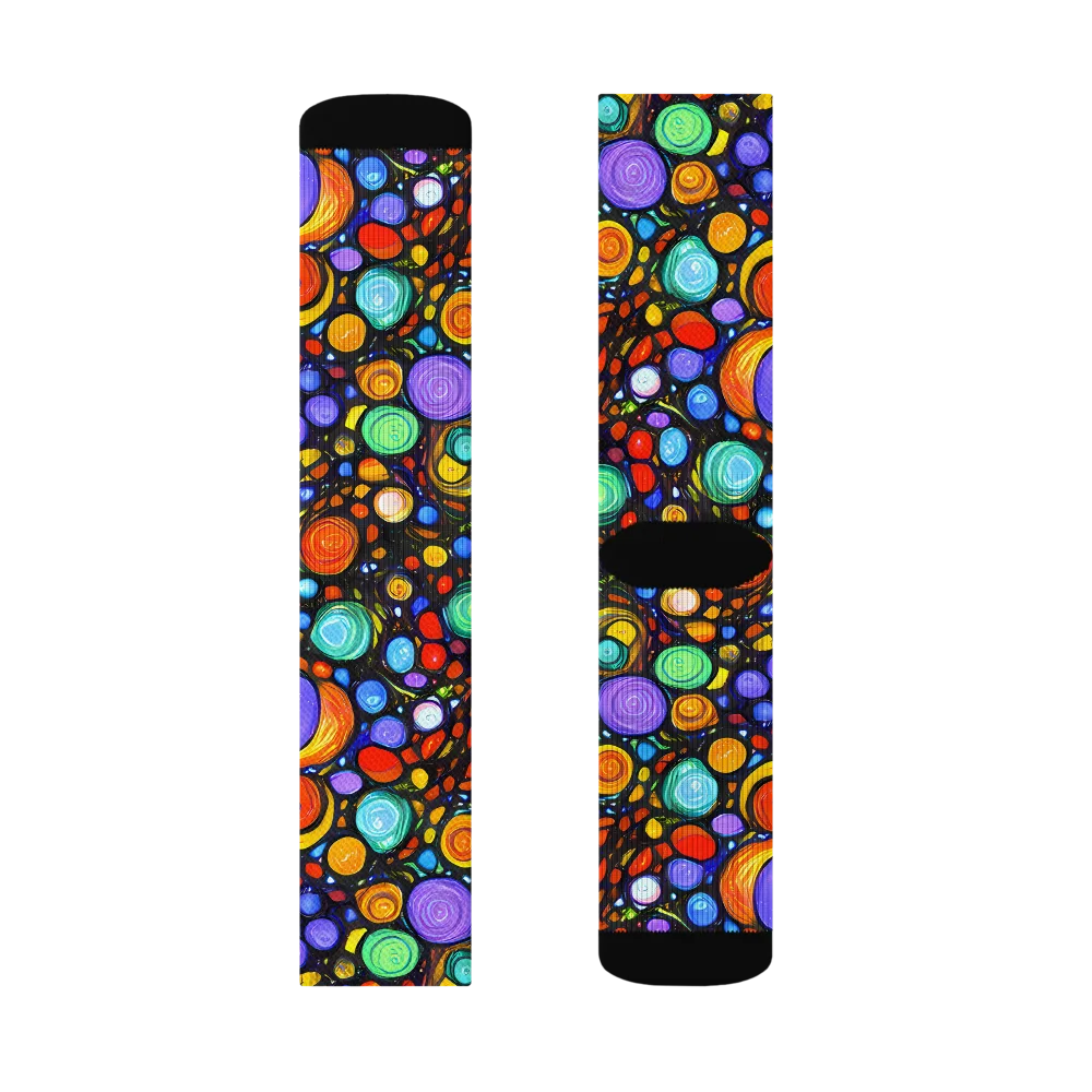 Psychedelic Constellation on Socks — Left Sock