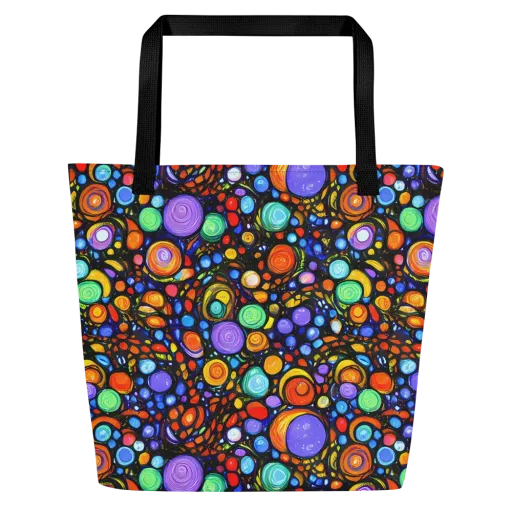 Psychedelic Constellation on a Large Tote Bag W/ Pocket