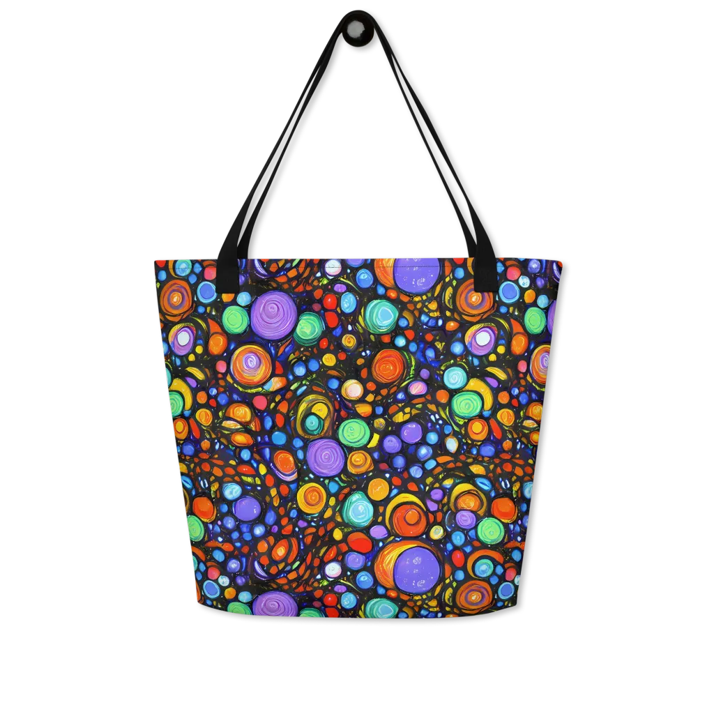 Psychedelic Constellation on Large Tote Bag W/ Pocket — Front