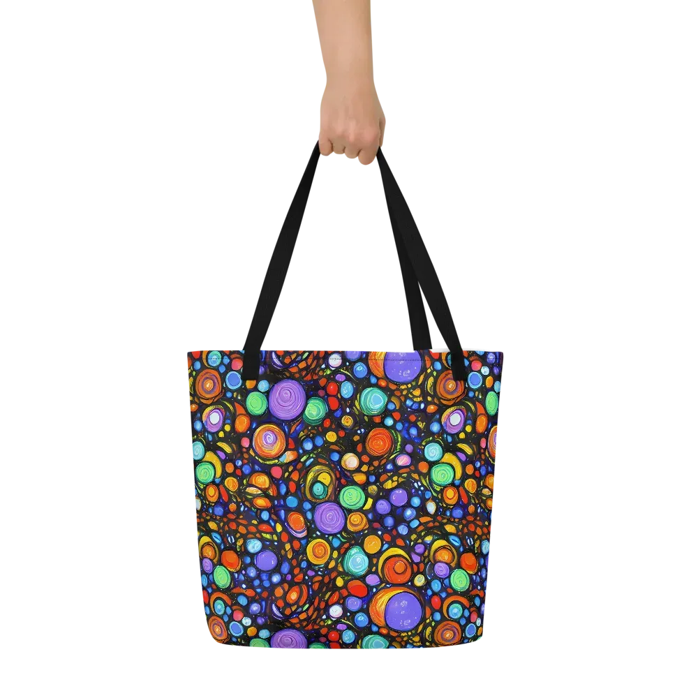 Psychedelic Constellation on Large Tote Bag W/ Pocket — Front
