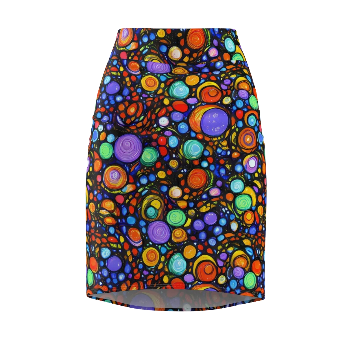 Psychedelic Constellation on Pencil Skirt — Front