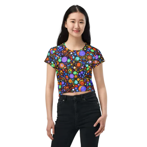 Psychedelic Constellation on a Crop Tee