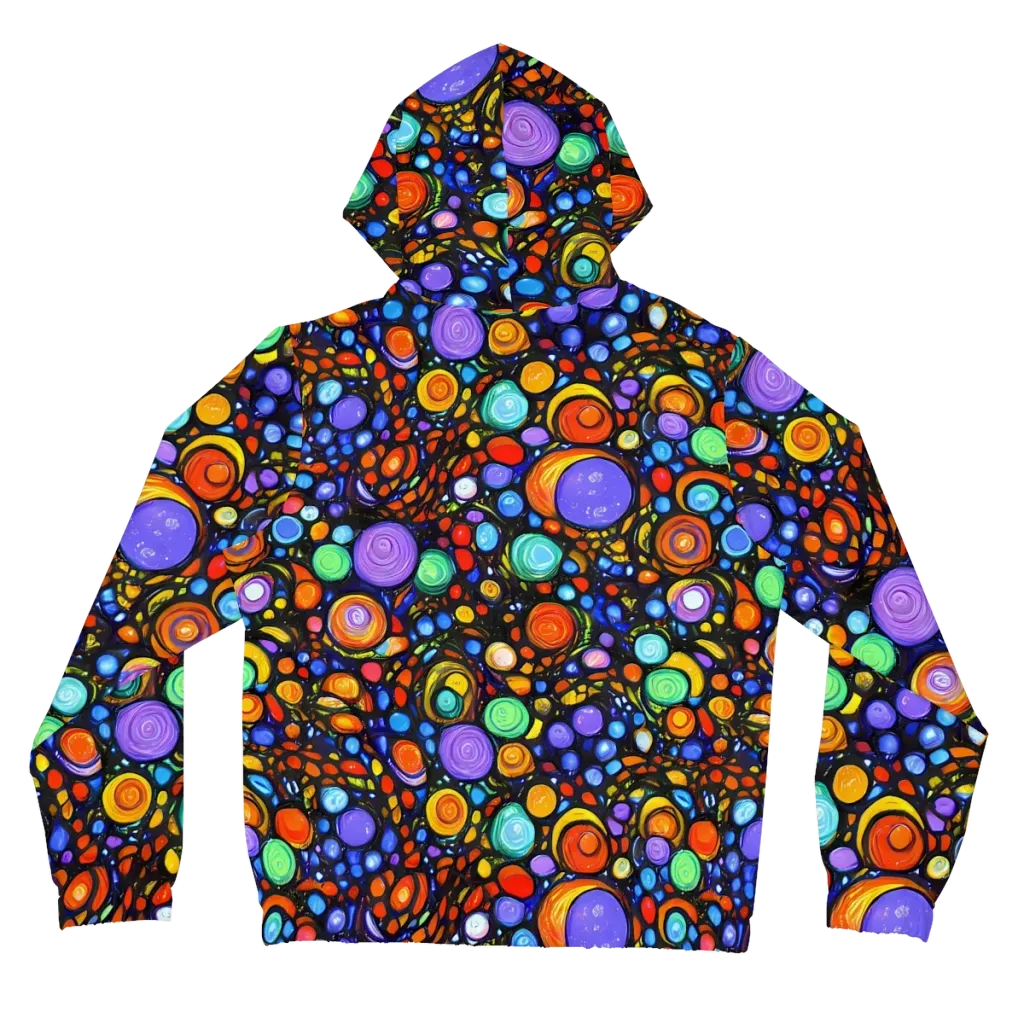 Psychedelic Constellation on Women's Full-Zip Hoodie — Back