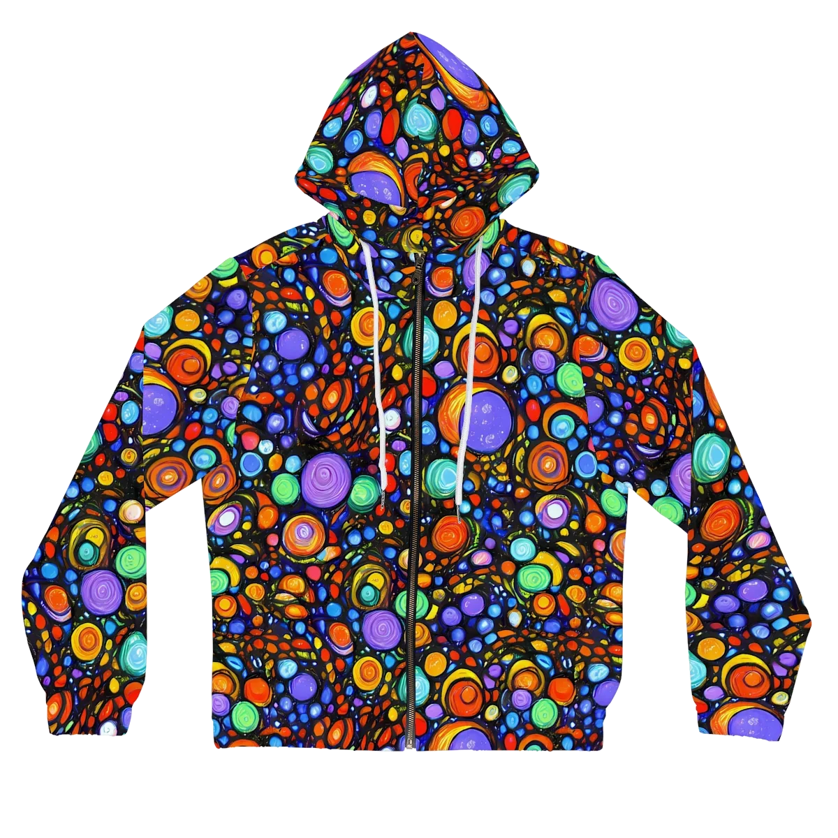 Psychedelic Constellation on Women's Full-Zip Hoodie — Front