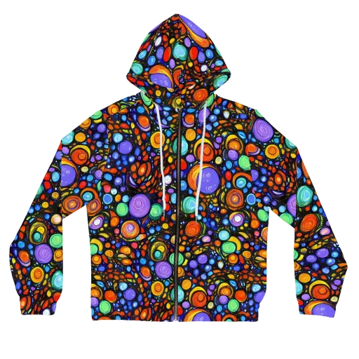 Psychedelic Constellation on a Women's Full-Zip Hoodie