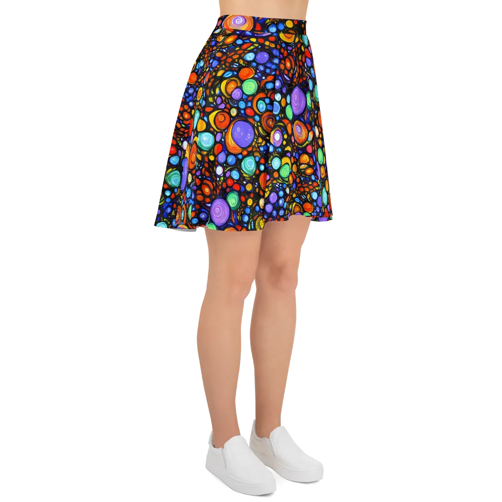 Psychedelic Constellation on Skater Skirt — Right