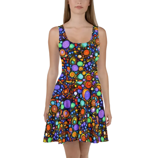 Psychedelic Constellation on a Skater Dress