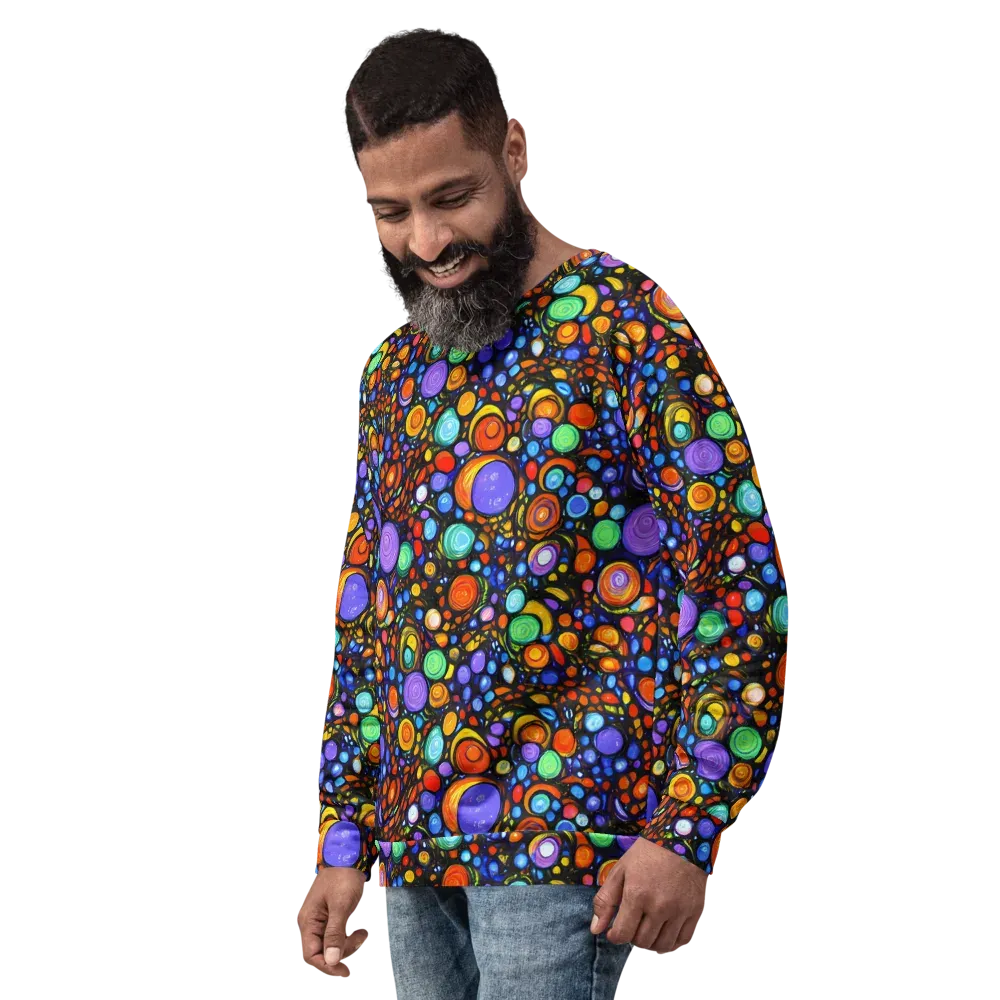 Psychedelic Constellation on Sweatshirt — Left Front