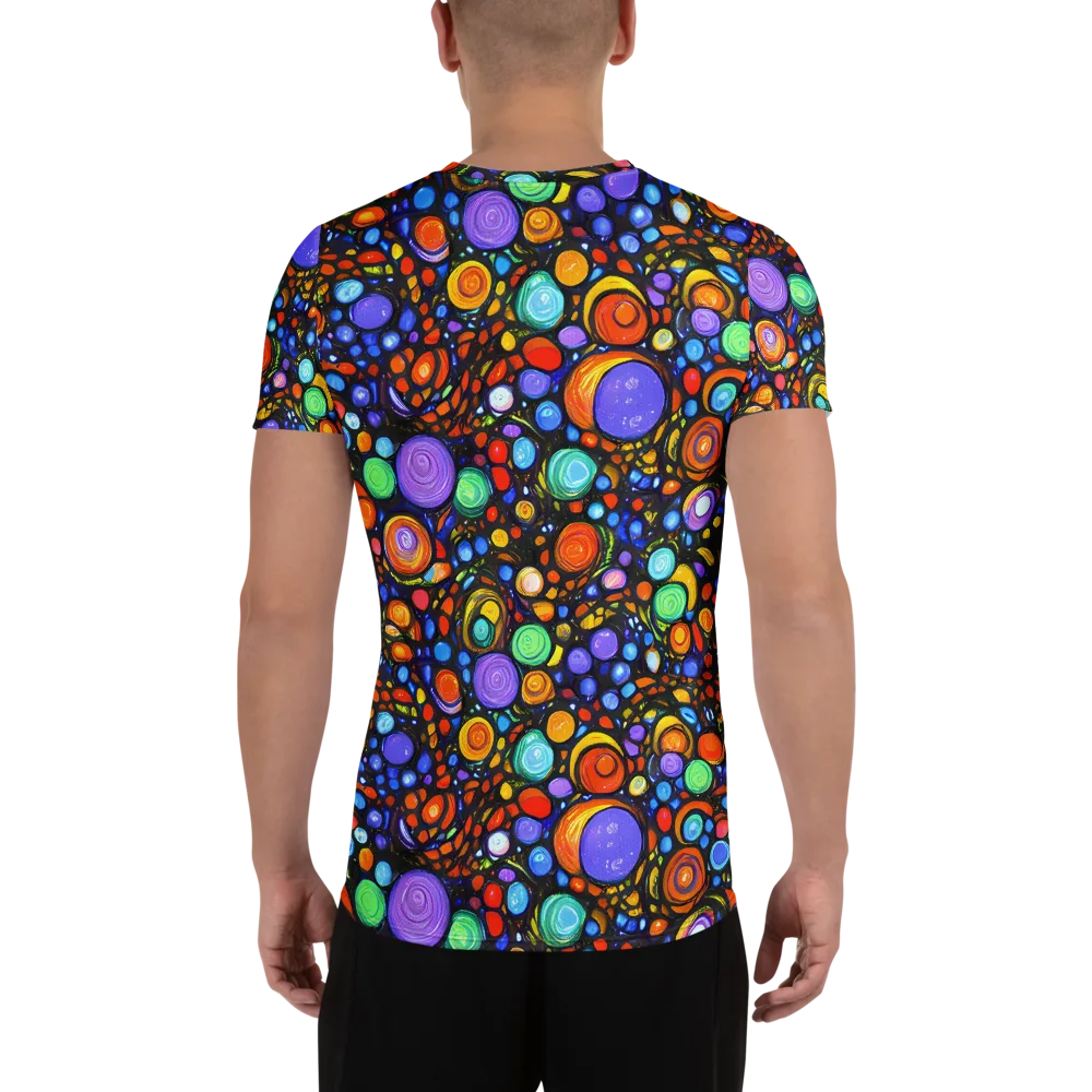 Psychedelic Constellation on Men's Athletic T-Shirt — Back