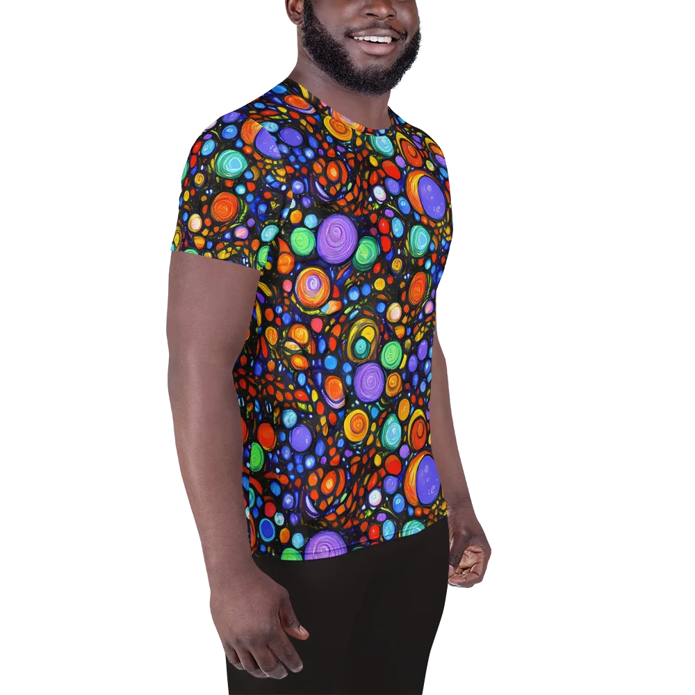 Psychedelic Constellation on Men's Athletic T-Shirt — Right