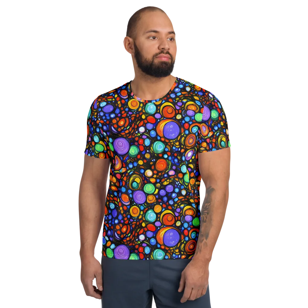 Psychedelic Constellation on Men's Athletic T-Shirt — Front