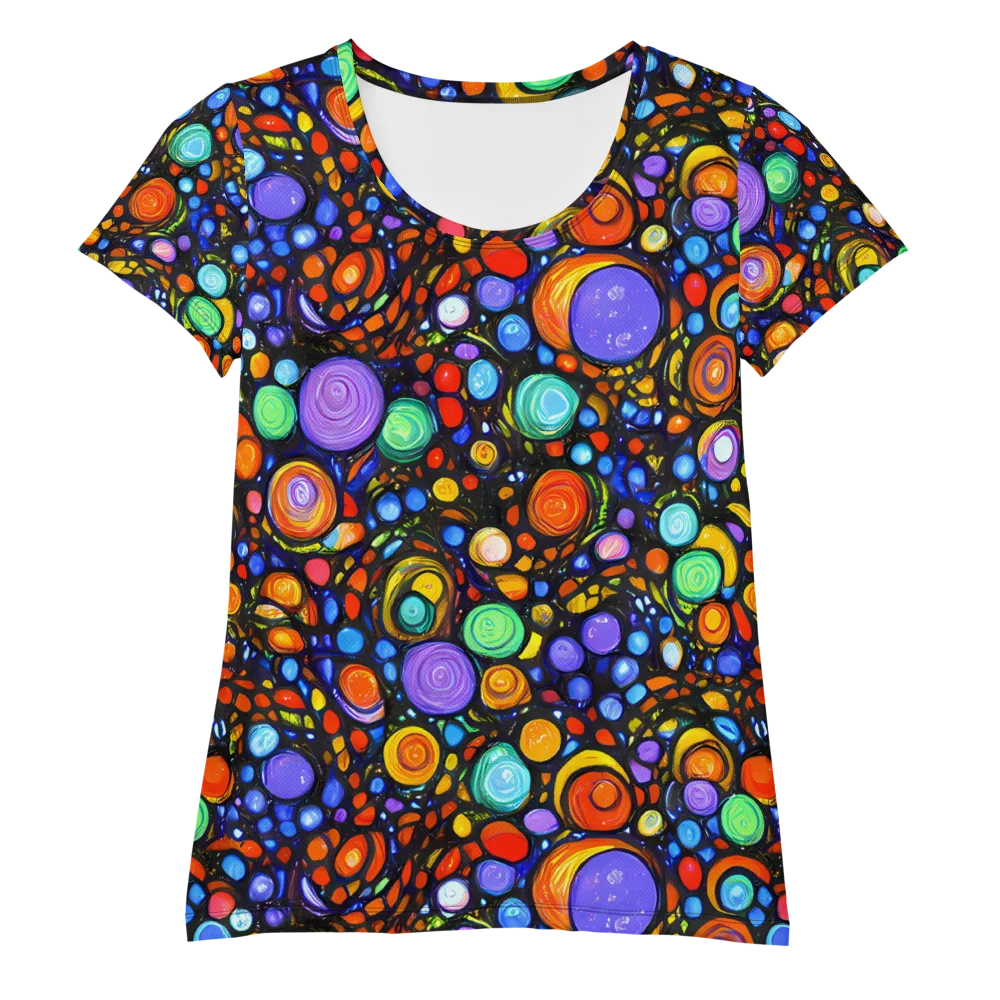 Psychedelic Constellation on Women's Athletic T-Shirt — Front