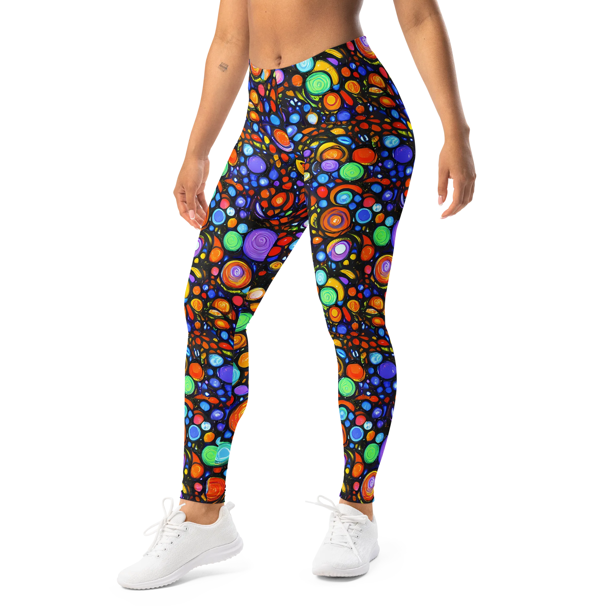 Psychedelic Constellation on Leggings — Left Front