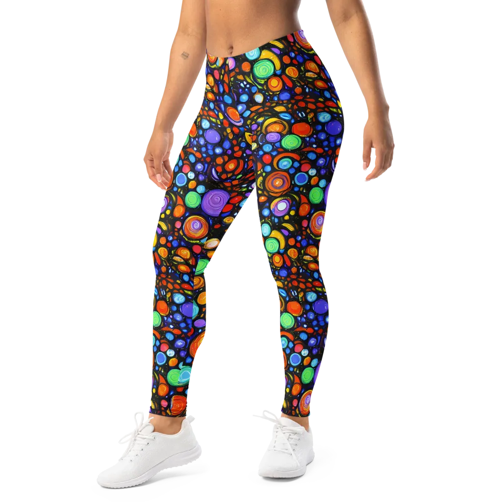 Psychedelic Constellation on Leggings — Left Front