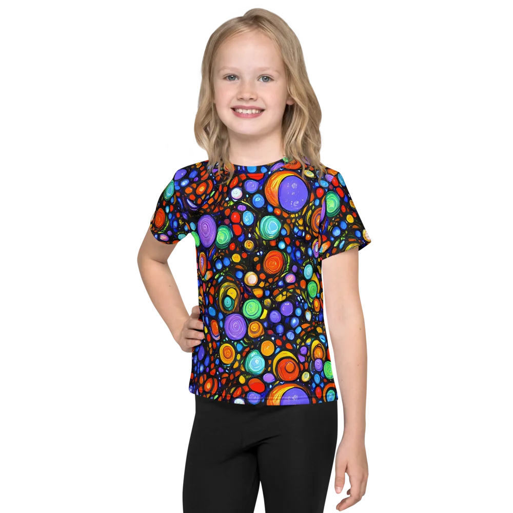 Psychedelic Constellation on Kids Crew Neck T-Shirt — Front