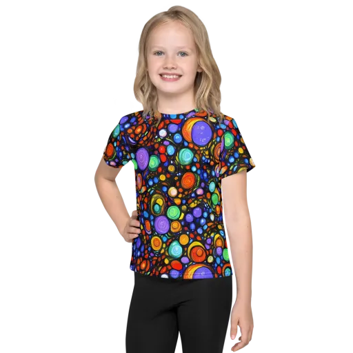 Psychedelic Constellation on a Kids Crew Neck T-Shirt