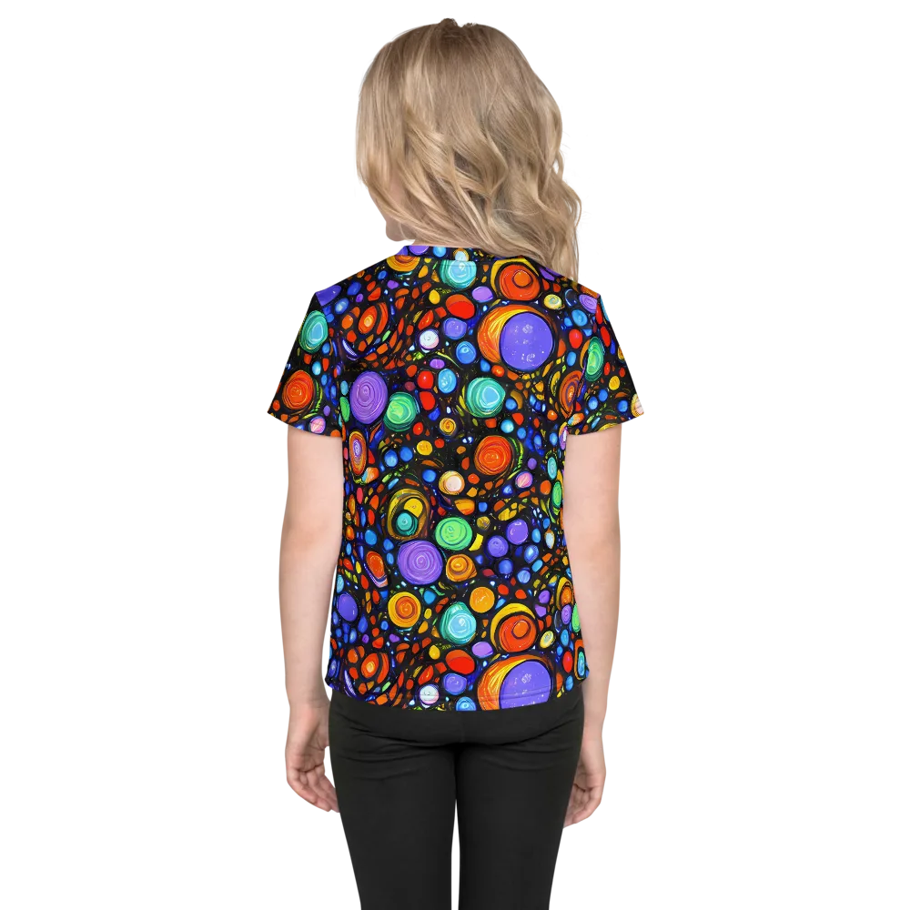 Psychedelic Constellation on Kids Crew Neck T-Shirt — Back