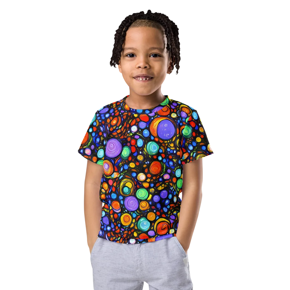Psychedelic Constellation on Kids Crew Neck T-Shirt — Front