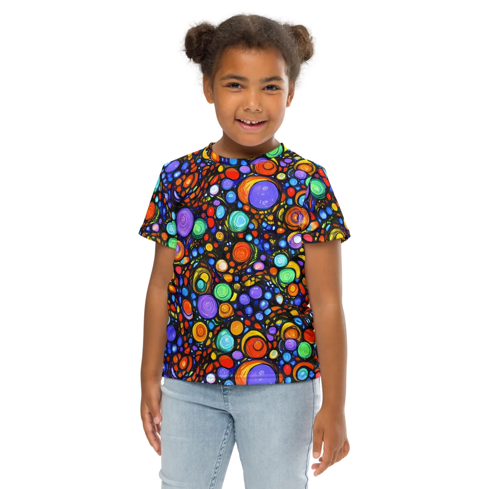 Psychedelic Constellation on Kids Crew Neck T-Shirt — Front