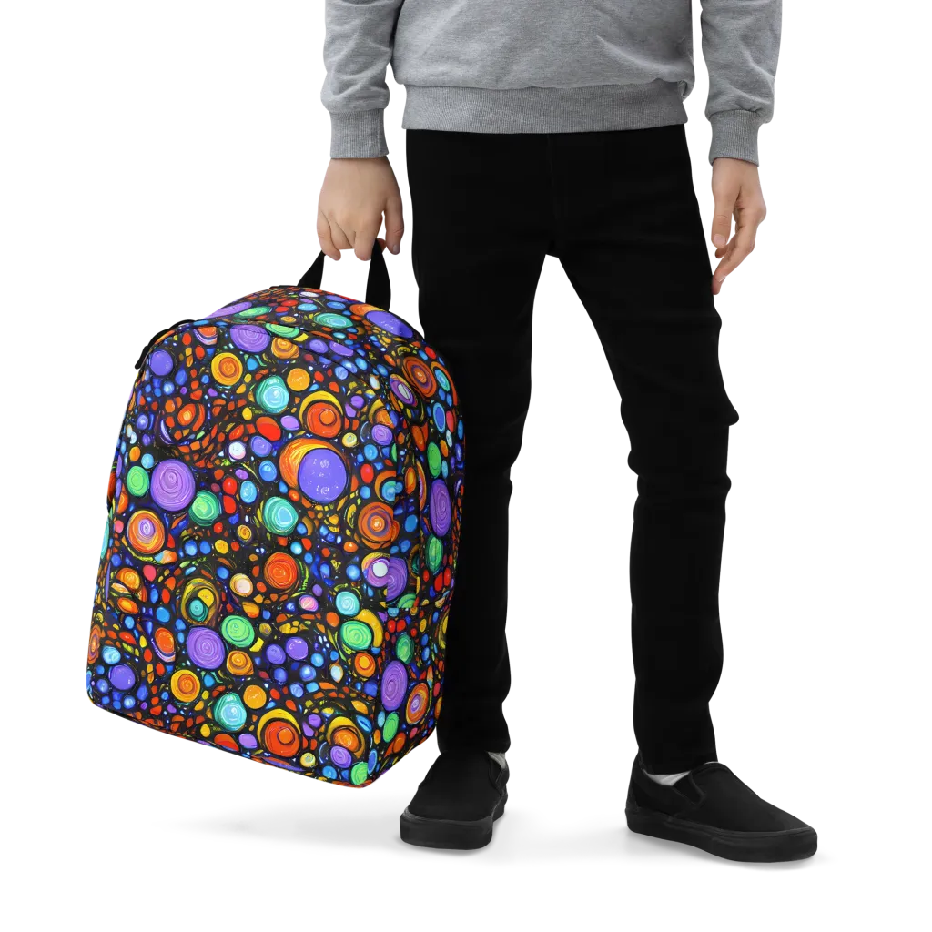 Psychedelic Constellation on Minimalist Backpack — Zoomed-in