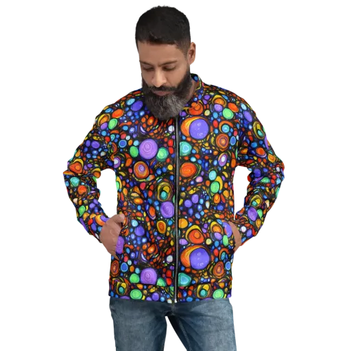 Psychedelic Constellation on a Bomber Jacket
