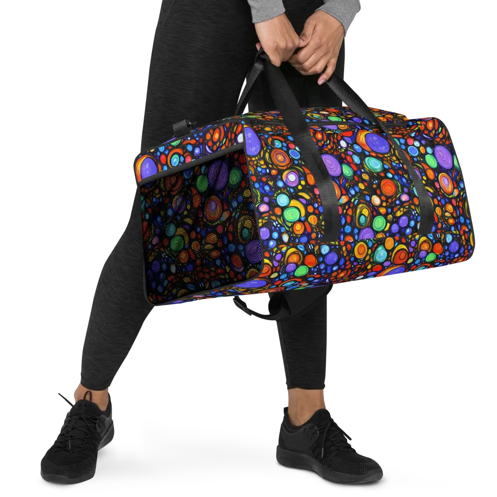 Psychedelic Constellation on Duffle Bag — Right Front
