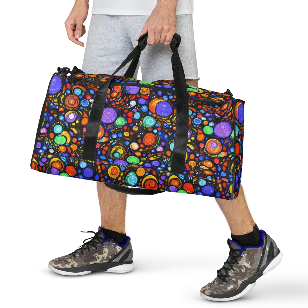 Psychedelic Constellation on Duffle Bag — Front