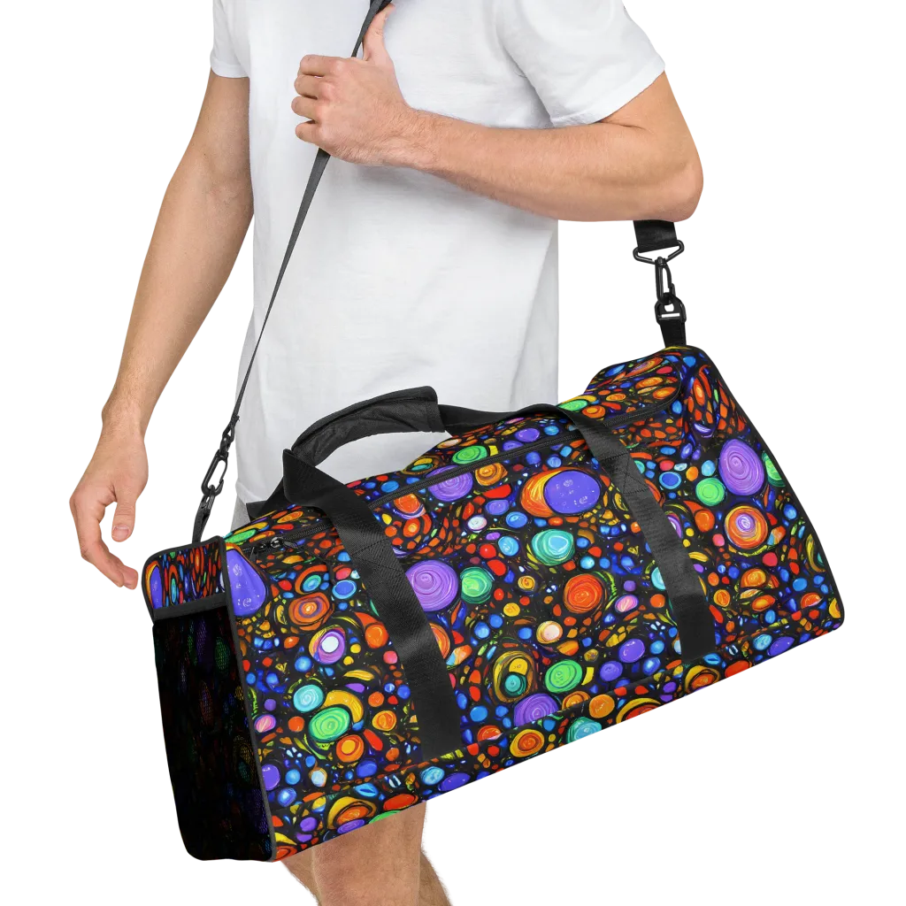 Psychedelic Constellation on Duffle Bag — Right Front