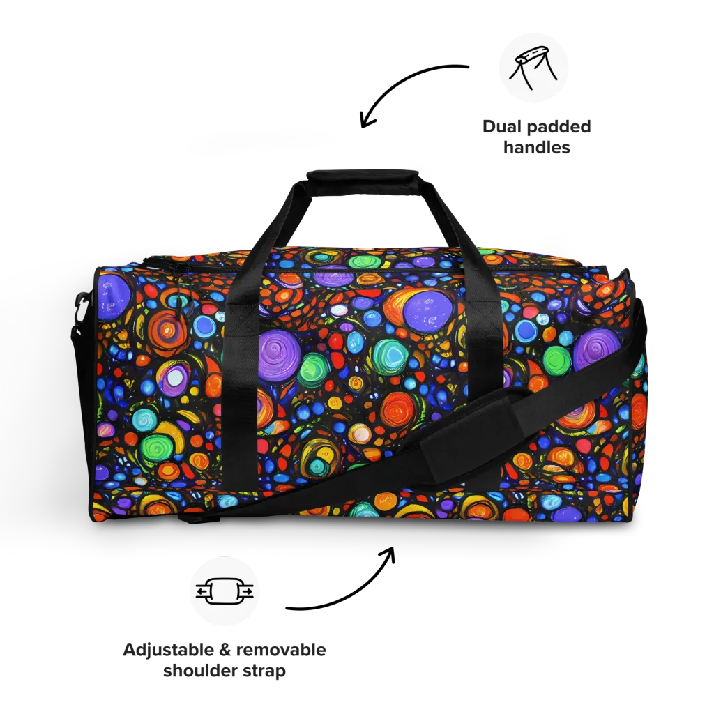 Psychedelic Constellation on Duffle Bag — Front