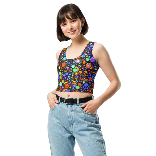 Psychedelic Constellation on a Crop Top