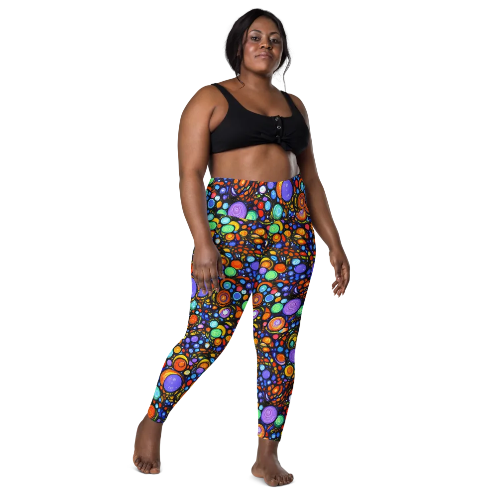 Psychedelic Constellation on Leggings with Pockets — Front