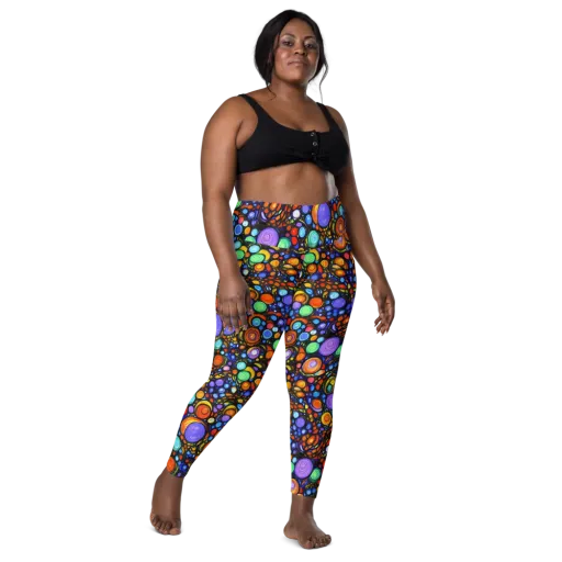 Psychedelic Constellation on a Leggings with Pockets