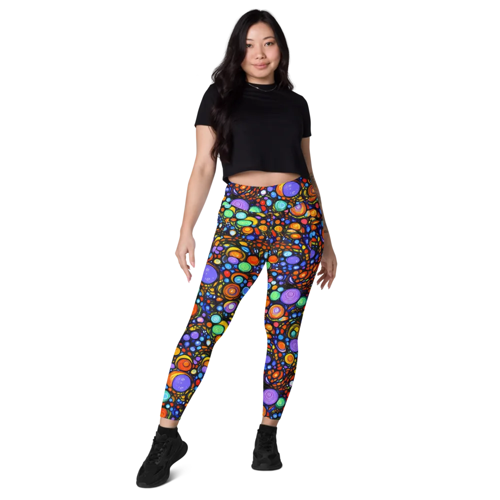 Psychedelic Constellation on Leggings with Pockets — Front