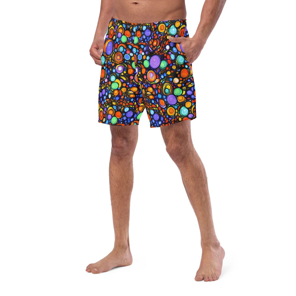 Psychedelic Constellation on Swim Trunks — Left Front
