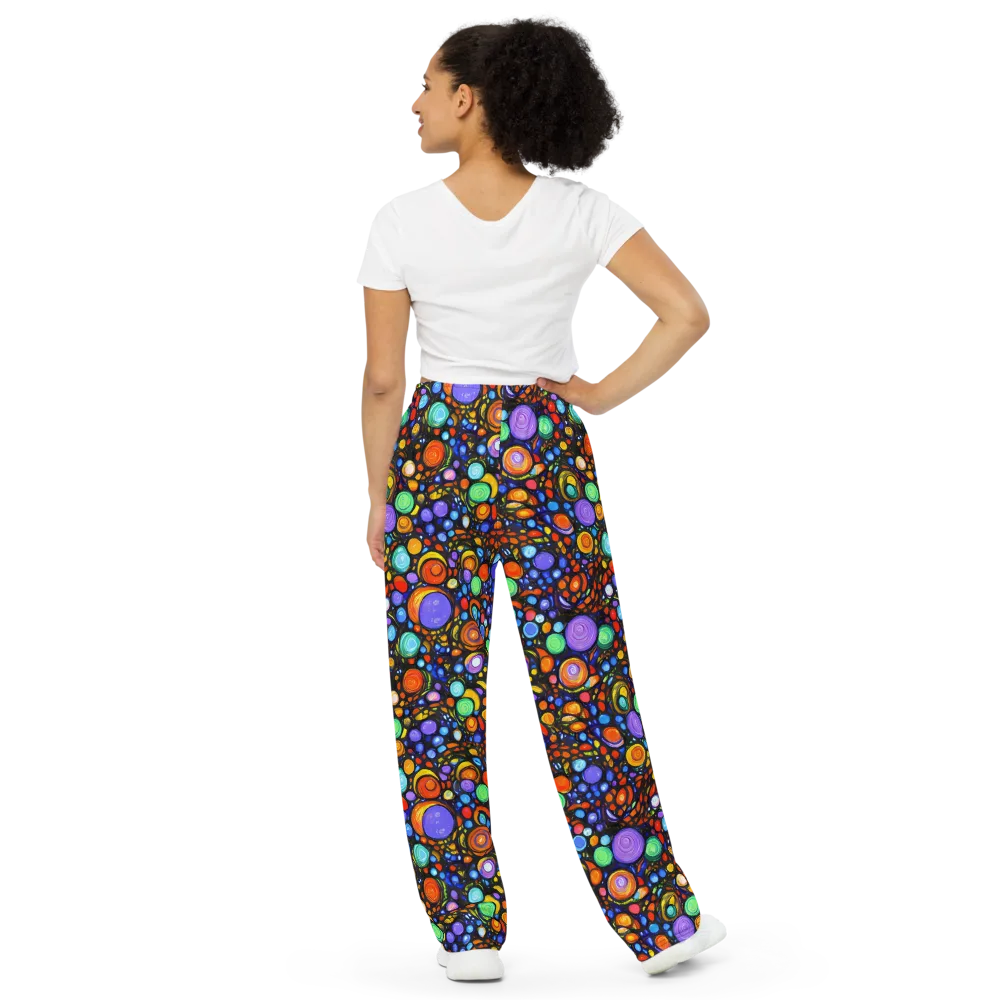 Psychedelic Constellation on Wide-Leg Pants — Back